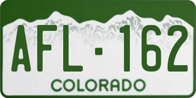 CO license plate AFL162