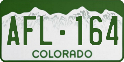 CO license plate AFL164