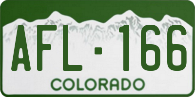 CO license plate AFL166