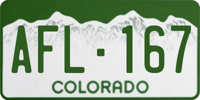 CO license plate AFL167