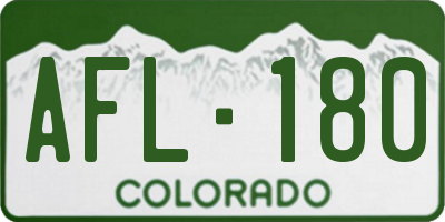 CO license plate AFL180