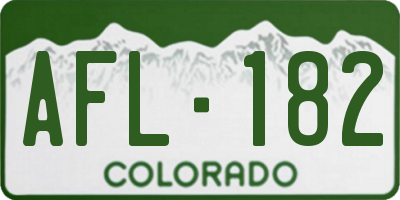 CO license plate AFL182