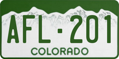 CO license plate AFL201