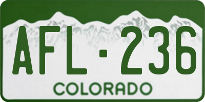CO license plate AFL236