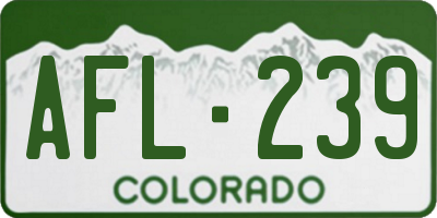 CO license plate AFL239