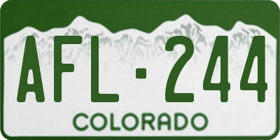 CO license plate AFL244