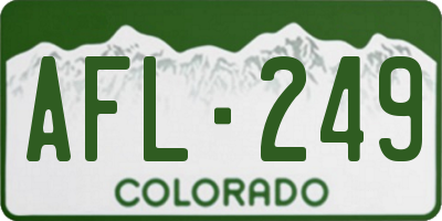 CO license plate AFL249