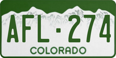 CO license plate AFL274
