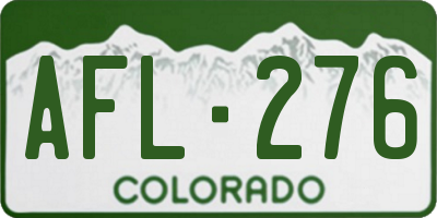 CO license plate AFL276