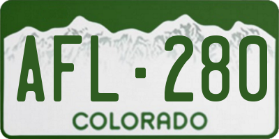 CO license plate AFL280