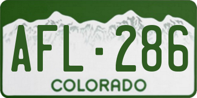 CO license plate AFL286