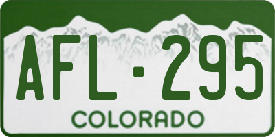 CO license plate AFL295