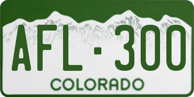 CO license plate AFL300