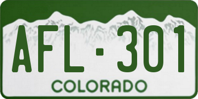 CO license plate AFL301