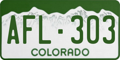CO license plate AFL303