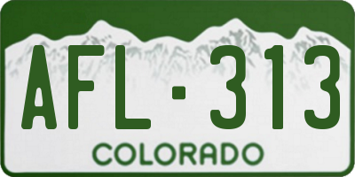 CO license plate AFL313