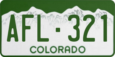 CO license plate AFL321