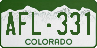 CO license plate AFL331