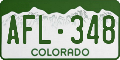 CO license plate AFL348