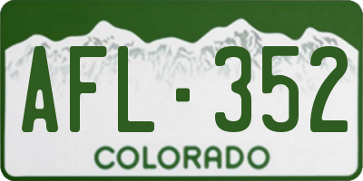 CO license plate AFL352