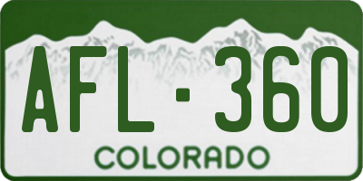 CO license plate AFL360