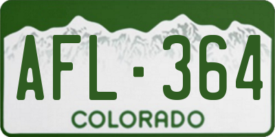 CO license plate AFL364