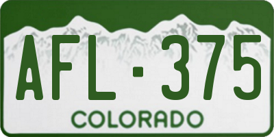 CO license plate AFL375