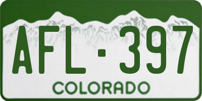 CO license plate AFL397
