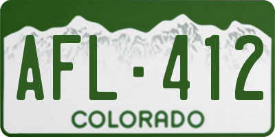 CO license plate AFL412
