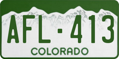 CO license plate AFL413