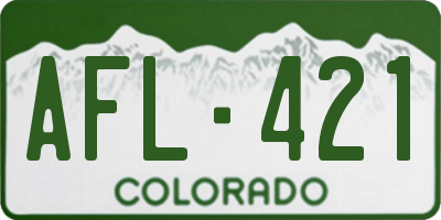 CO license plate AFL421
