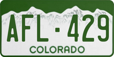 CO license plate AFL429