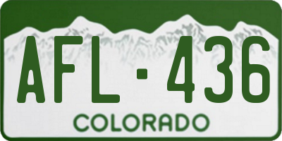 CO license plate AFL436