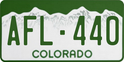 CO license plate AFL440