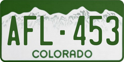 CO license plate AFL453