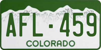 CO license plate AFL459