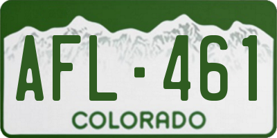 CO license plate AFL461