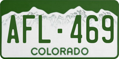 CO license plate AFL469