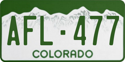 CO license plate AFL477
