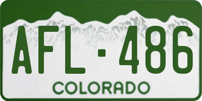 CO license plate AFL486