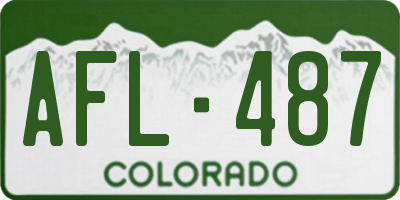 CO license plate AFL487