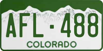 CO license plate AFL488