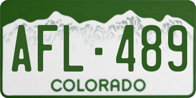 CO license plate AFL489