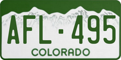 CO license plate AFL495