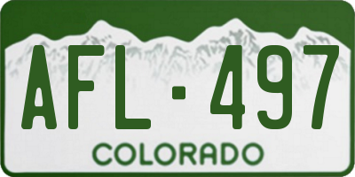 CO license plate AFL497