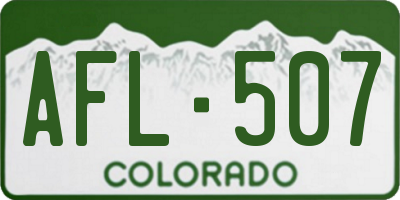 CO license plate AFL507