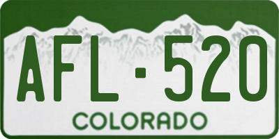 CO license plate AFL520