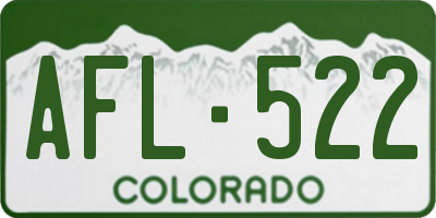 CO license plate AFL522