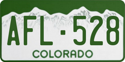 CO license plate AFL528