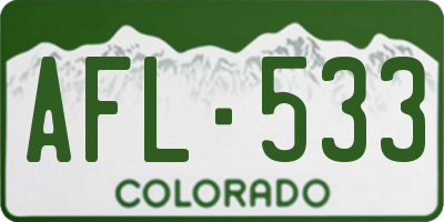 CO license plate AFL533